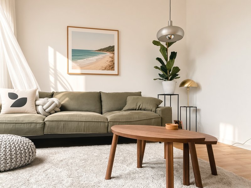 Salon d'un logement de vacances