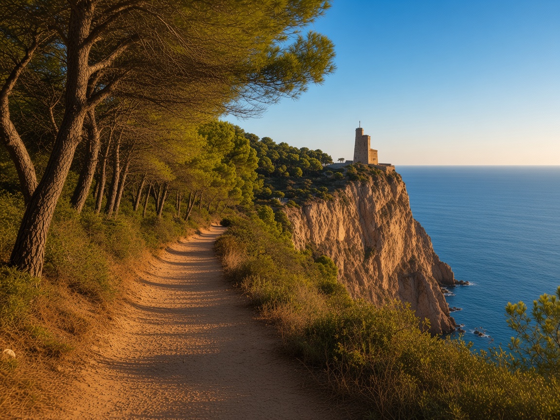 Sentier dans le parc naturel La Bre&ntilde;a